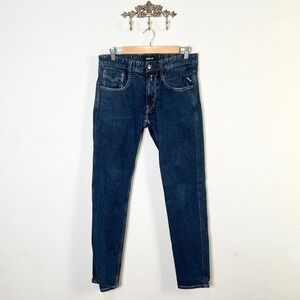 Replay Jeans Anbass Mens Size 31 Dark Wash Slim‎ Fit Denim Pants M914.000.87B 07